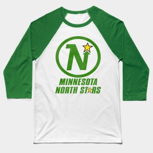 Defunct Minnesota North Stars Hockey Team Baseball T-Shirt